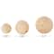 Light Brown Handmade Decorative Wood Orbs & Vase Filler Set